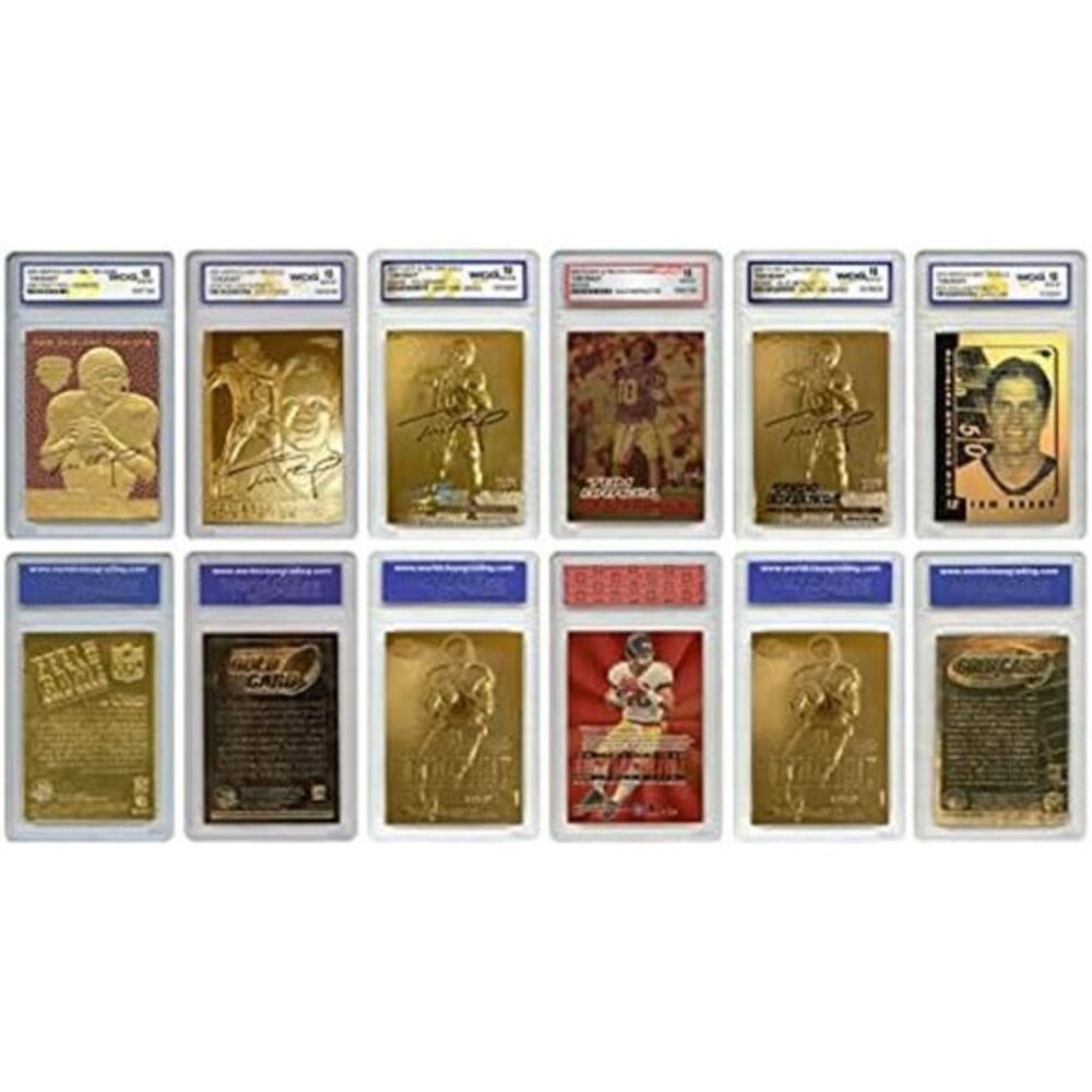 Tom Brady MegaDeal Officially Licensed Cards Graded GemMint 10 Rookie Gold Cards